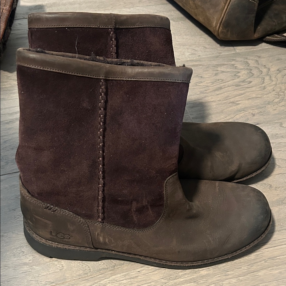 UGG Men's Dark Brown Suede Boots
